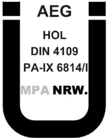 AEG HOL DIN 4109 PA-IX 6814/I MPA NRW.