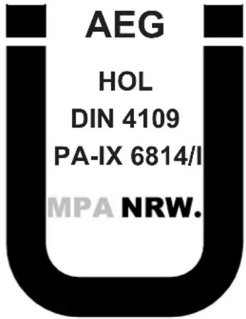 AEG HOL DIN 4109 PA-IX 6814/I MPA NRW.