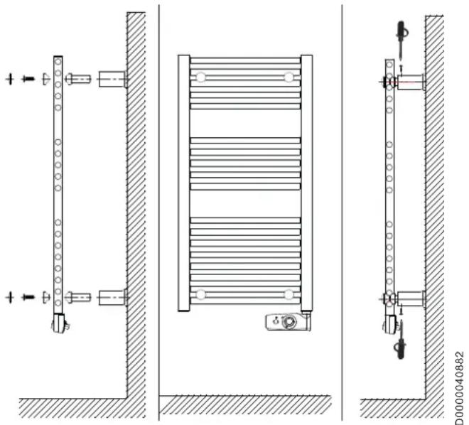 AEG BHG 750C - Veillez à l'alignement des douilles murales. - 1