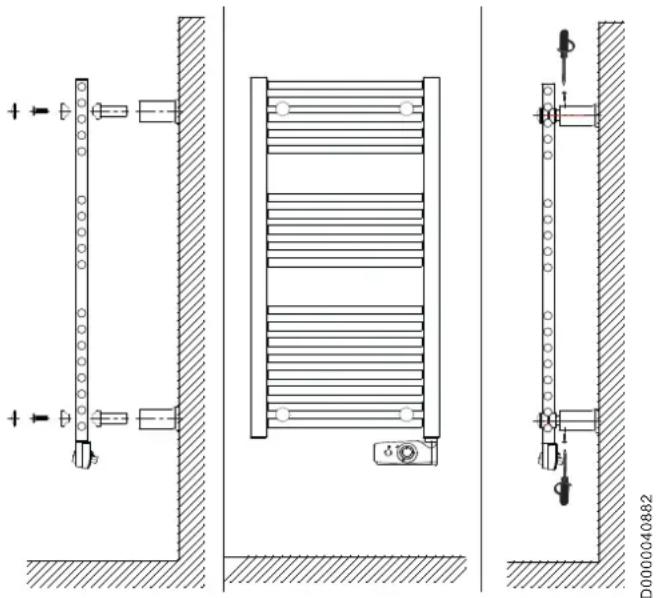 AEG BHG 750C - Upozorneni Pozor na spravne vyrovnani natrubku ve stene. - 2