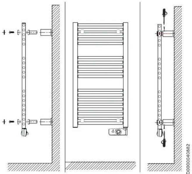 AEG BHG 1000W - Upozornění Pozor na správné vyrovnání nátrubků ve stěně. - 2