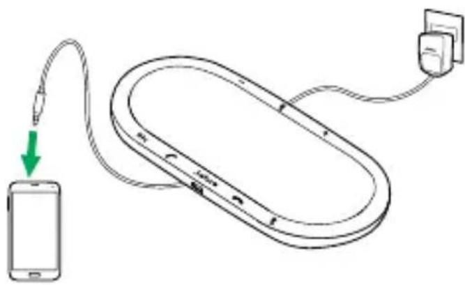 JABRA Speak 810 - Connexion à la prise casque d'un périphérique mobile - 1