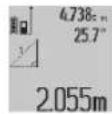 BOSCH GLM 80 Professional - a) Misurazione indiretta di altezze (vedere Fig. C) - 1