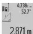 BOSCH GLM 80 Professional - c) Indirect length measurement (see figure E) - 1
