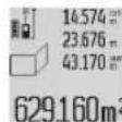 BOSCH GLM 80 Professional - Meranie plochy stien (pozri obrazok F) - 2