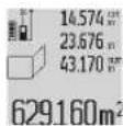 BOSCH GLM 80 Professional - Måling av veggareal (se bilde F) - 2