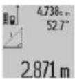 BOSCH GLM 80 Professional - c) Netiesioginis ilgio matavimas (zr. E pav.) - 1