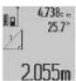BOSCH GLM 80 Professional - a)Nettesioginis aukscio matavimas (zr.C pav.) - 1