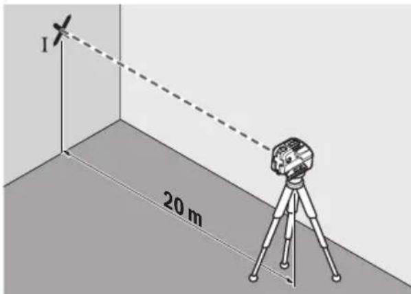 BOSCH GCL 25 Professional - Checking the Horizontal Levelling Accuracy of the Lateral Axis - 1