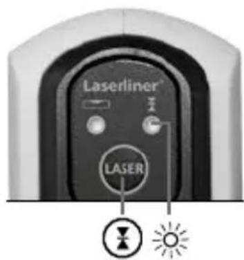 Laserliner 081.114A - Tryb odbiornika ręcznego Opcjonalnie: Praca z odbiornikiem lasera RX - 1