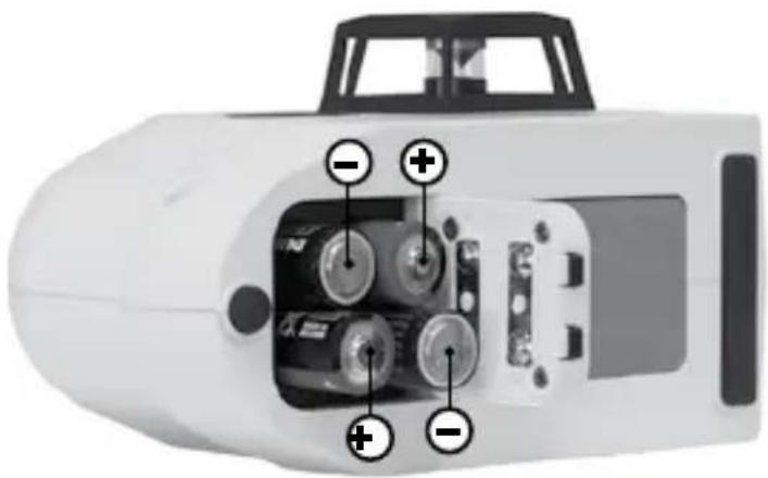 Laserliner AutoLineLaser 3D Set 300 - Vkladani bateri - 1