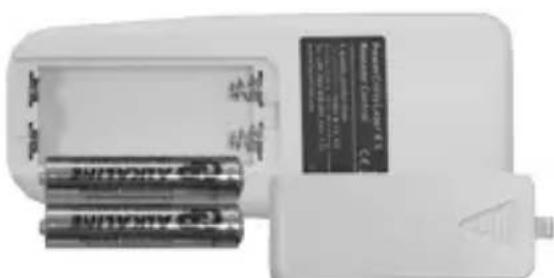 Laserliner PowerCrossLaser 8 S - Inserção das pilhas no controlo remoto - 1