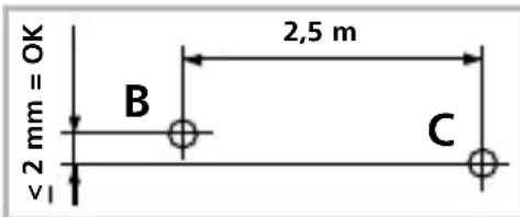 Laserliner PowerCrossLaser 8 S - Checking the horizontal line: - 1
