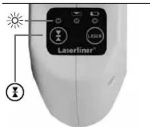 Laserliner AutoLineLaser 3D Plus - Tryb odbiornika ręcznego Opcjonalnie: Praca z odbiornikiem lasera RX - 1