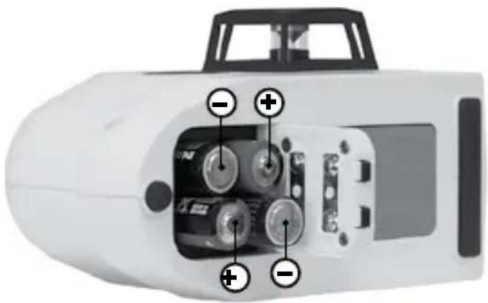 Laserliner AutoLineLaser 3D Plus - Pilleri yerleştiriniz - 1