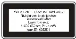 EINHELL TCLD 25 - Varoitus: Lasersäde - 1
