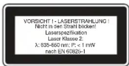 EINHELL TCLD 25 - Cuidado: Radiación láser - 1