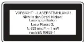 EINHELL TCLD 25 - Pozor: laserove zaren - 1