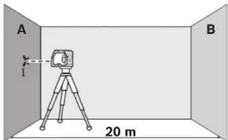 BOSCH GPL 3 - Comprobación de la precision de nivelación horizontal - 1
