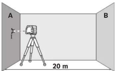 BOSCH GPL 3 - Controlar a exactidao de nivelamento horizontal - 1