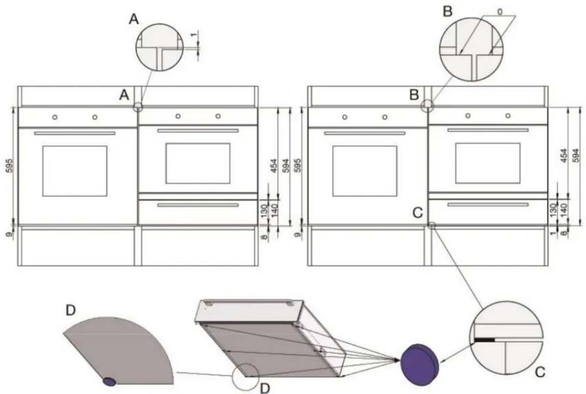 Atag WD1411B - Anpassning av ugnen 45 cm och 60 cm - 1