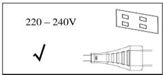 220 - 240V ✓