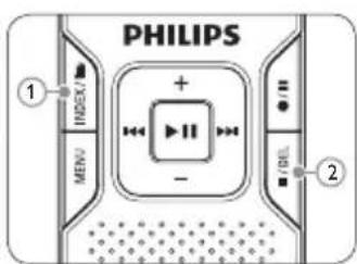 PHILIPS Digital Voice Tracer LFH 870 - Ripetizione di una sequenza6.2.1 - 1