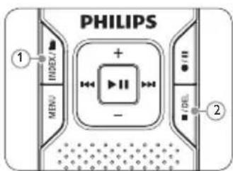 PHILIPS Digital Voice Tracer LFH 870 - Repeat a sequence6.2.1 - 1