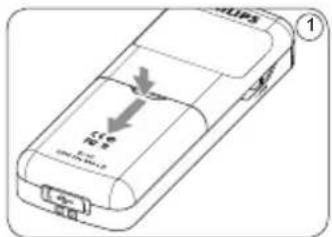 PHILIPS Digital Voice Tracer LFH 870 - Einsetzenden Batterien4.1 - 1