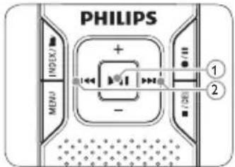 PHILIPS Digital Voice Tracer LFH 870 - Réglage de la date et de l'heure4.4 - 1