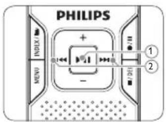 PHILIPS Digital Voice Tracer LFH 870 - Impostazione di data e ora4.4 - 1