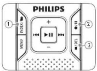 PHILIPS Digital Voice Tracer LFH 870 - Grabacion con el micrófono incorpado5.1 - 1