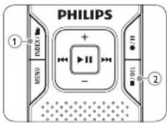 PHILIPS Digital Voice Tracer LFH 870 - Een passage afspelen6.2.1 - 1