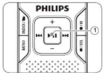 PHILIPS Digital Voice Tracer LFH 870 - In-/uitschakelen4.2 - 1