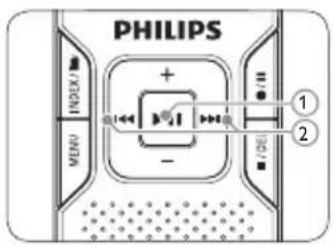 PHILIPS Digital Voice Tracer LFH 870 - Datum en tijd instellen4.4 - 1