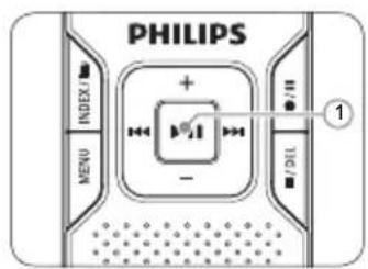 PHILIPS Digital Voice Tracer LFH 870 - Power on/off4.2 - 1