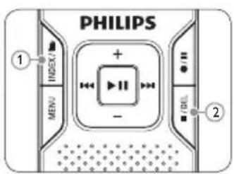 PHILIPS Digital Voice Tracer LFH 870 - Repeticion de una sequencia6.2.1 - 1