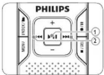 PHILIPS Digital Voice Tracer LFH 870 - Einstellen von Datum und Uhrzeit4.4 - 1