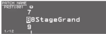 PATCH NAME PRST:001 0 7 88StageGrand 9 1/12 1