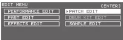 ROLAND JUNODS61 - 编辑音色 / 鼓组(Patch/Drum Kit) - 1