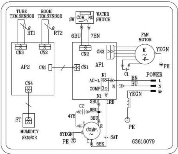 DAITSU ADDH 12 - Diagrama esquamática eletrico - 1