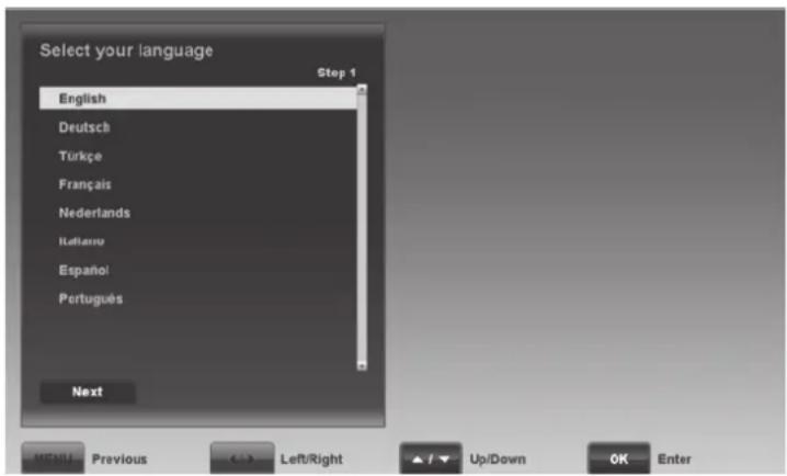 SILVERCREST SSR 1080 B2 - Selecting the Menu Language - 1