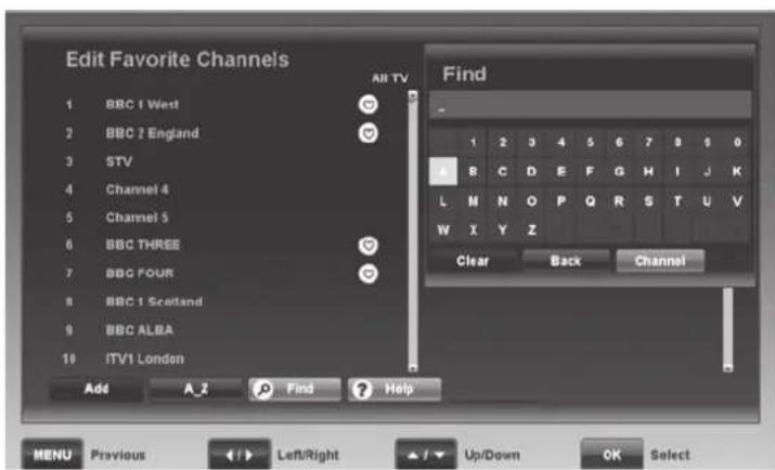 SILVERCREST SSR 1080 B2 - Edit Favorite Channels - 2