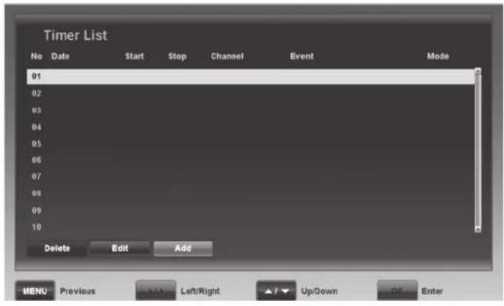 SILVERCREST SSR 1080 B2 - Timer List - 1