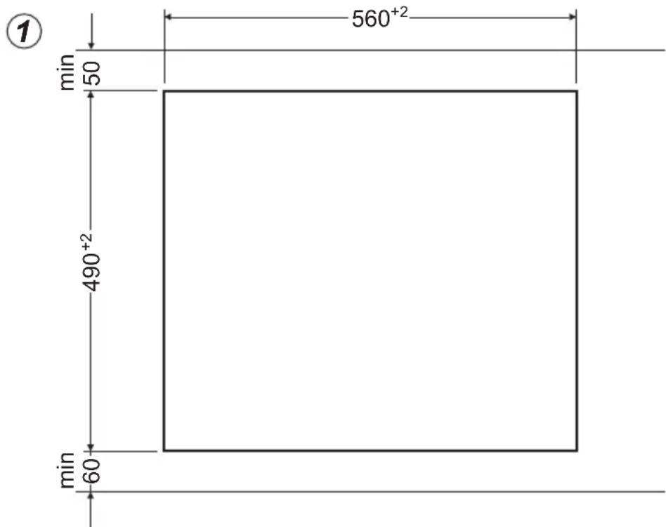 AMICA EHC 12426 E - Préparation du dessus du meuble pour l'aménagement par la plaque - 1