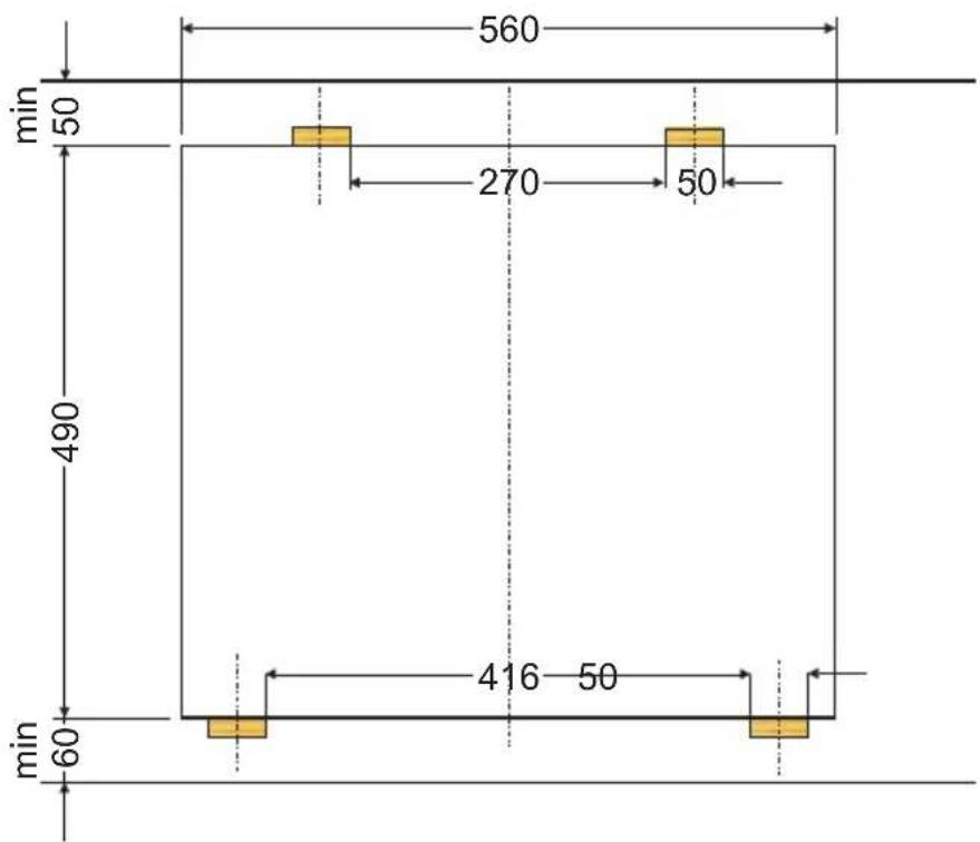 AMICA EHC 12427 E - Einbau des Kochfeldes in der Arbeitsplatte der Kuchenmöbel - 2