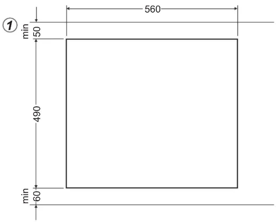 AMICA EHC 12427 E - Vorbereitung der Arbeitsplatte der Kuchenmöbel für den Einbau des Kochfelds - 1