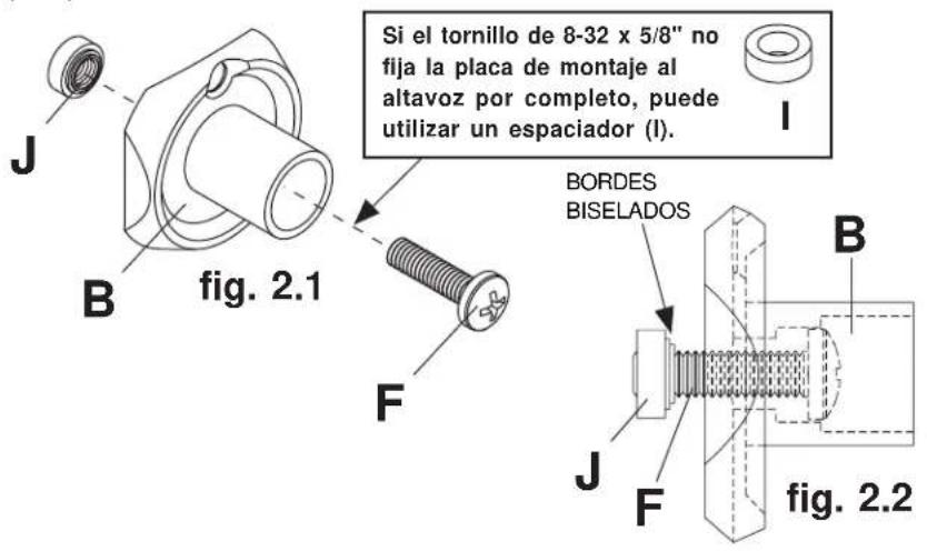 Peerless-AV PSP2W - 2-1 Instalación en un agujero bocallave - 1