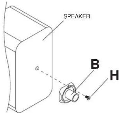 Peerless-AV PSP2W - For attachment to speakers with 8-32 threaded insert: - 1