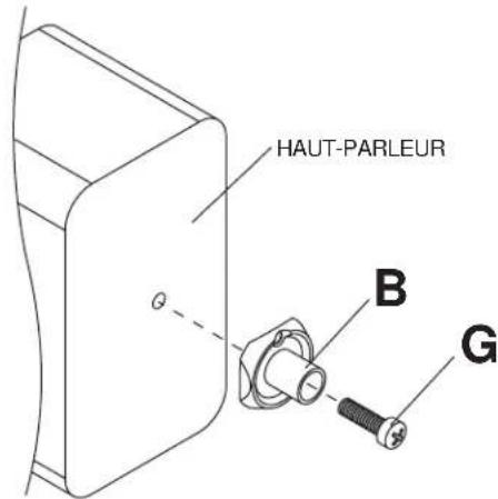 Peerless-AV PSP5W - Fixation aux haut-parleurs à l'aide des inserts filetés - 2